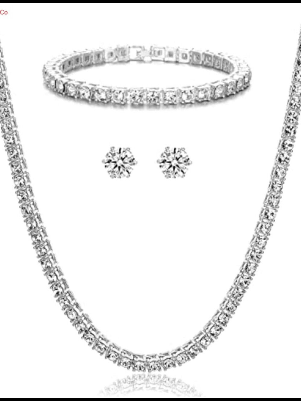 Iced Out Diamond Tennis Chain Necklace 18-30 Inch Gold Silver Plated